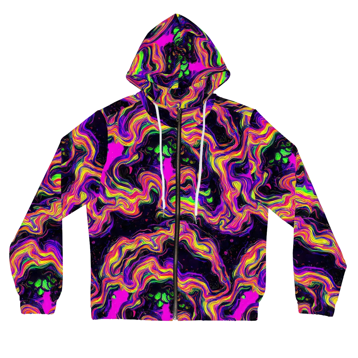 Acidwave on Women's Full-Zip Hoodie — Front