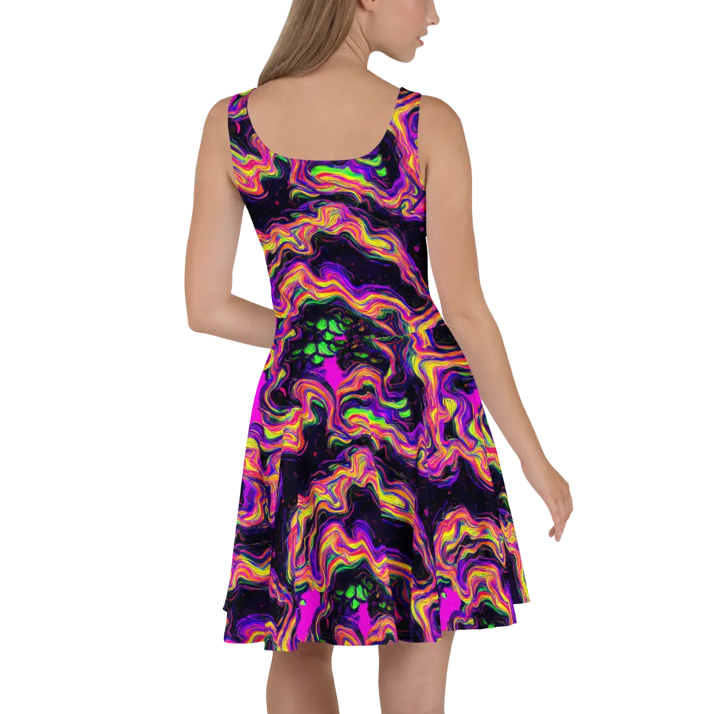 Acidwave on Skater Dress — Back
