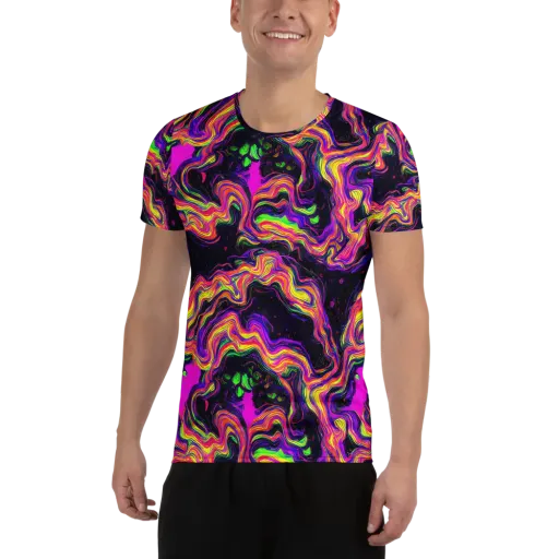 Acidwave on a Men's Athletic T-Shirt