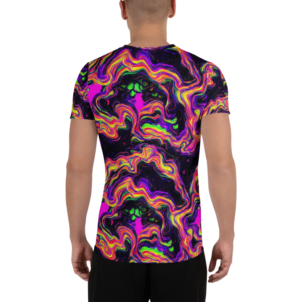 Acidwave on Men's Athletic T-Shirt — Back