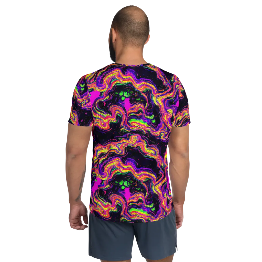 Acidwave on Men's Athletic T-Shirt — Back
