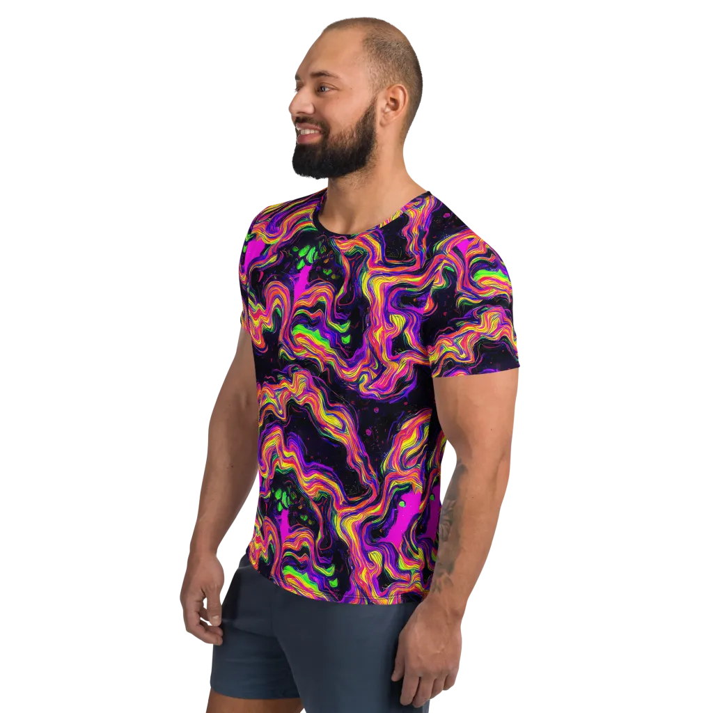 Acidwave on Men's Athletic T-Shirt — Left