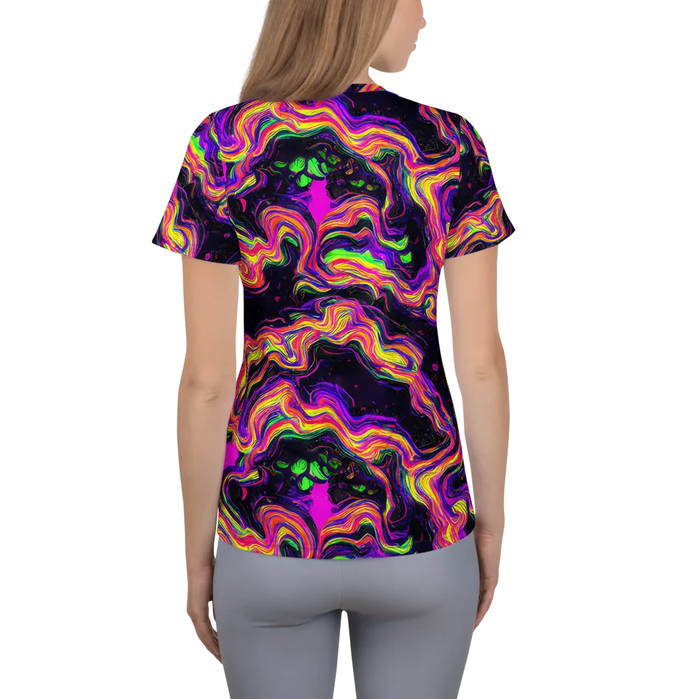 Acidwave on Women's Athletic T-Shirt — Back