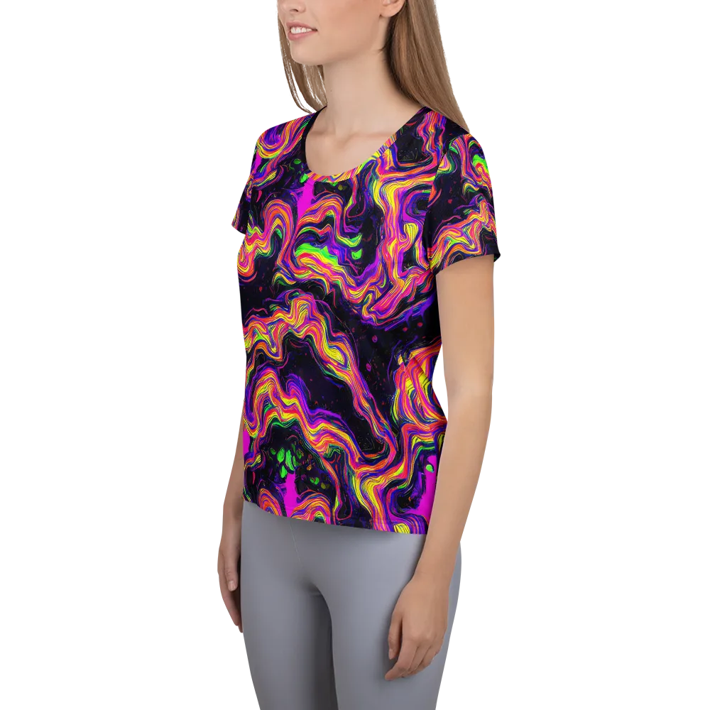 Acidwave on Women's Athletic T-Shirt — Left