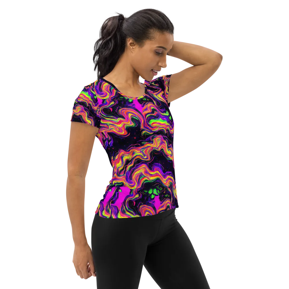 Acidwave on Women's Athletic T-Shirt — Right