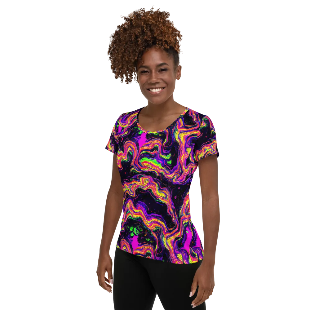 Acidwave on Women's Athletic T-Shirt — Left