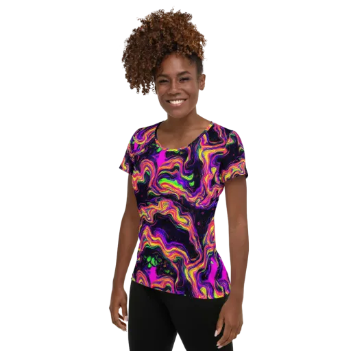 Acidwave on a Women's Athletic T-Shirt