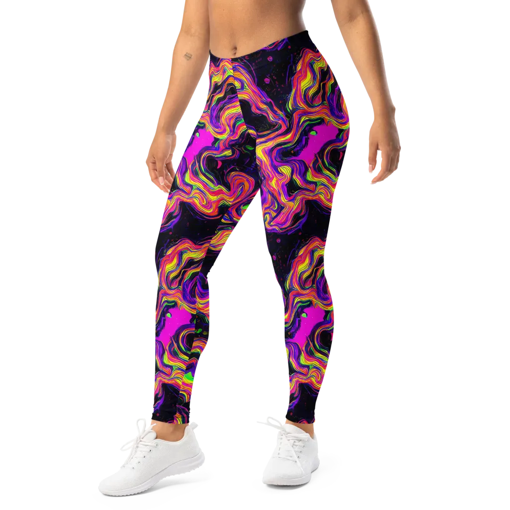 Acidwave on Leggings — Left Front