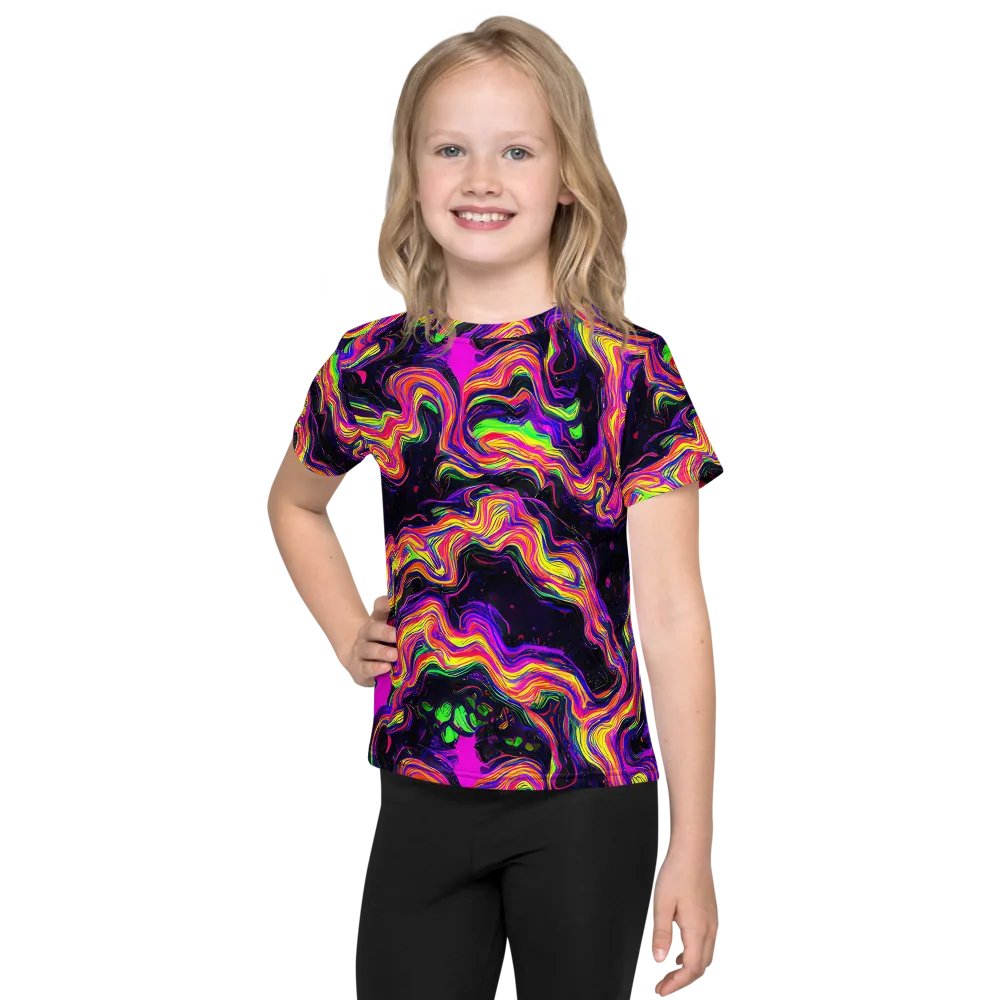 Acidwave on Kids Crew Neck T-Shirt — Front