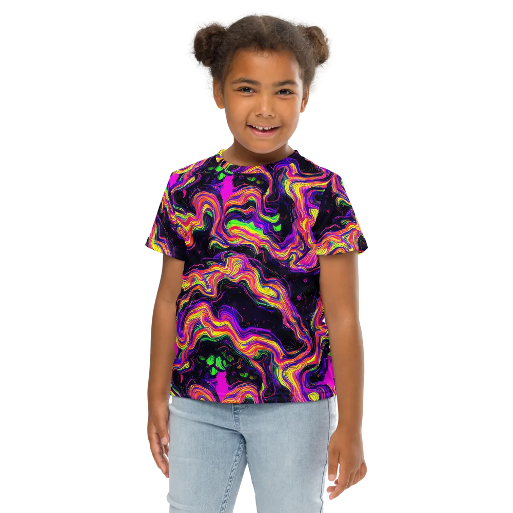 Acidwave on Kids Crew Neck T-Shirt — Front