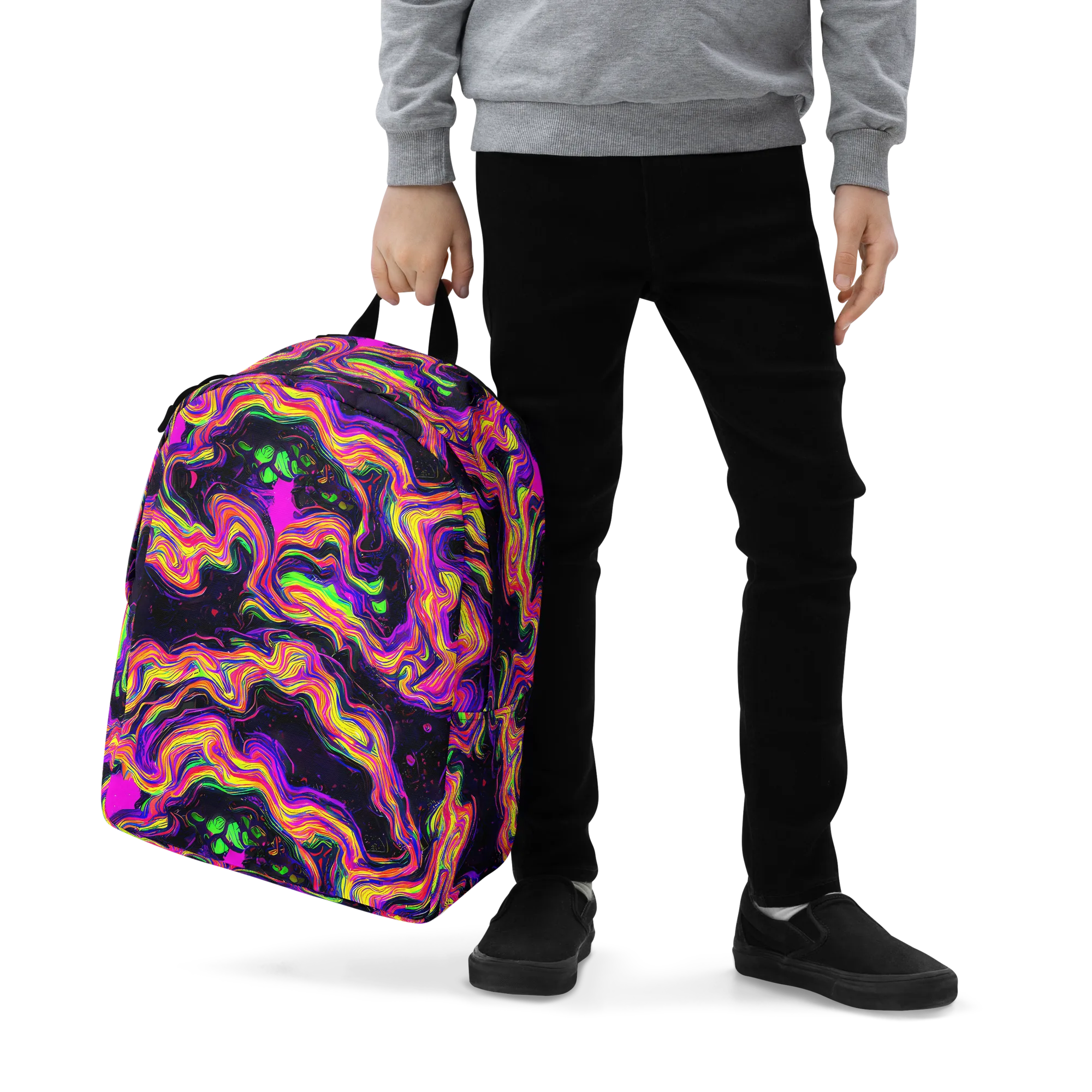 Acidwave on Minimalist Backpack — Zoomed-in