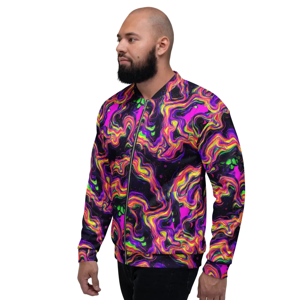 Acidwave on Bomber Jacket — Left