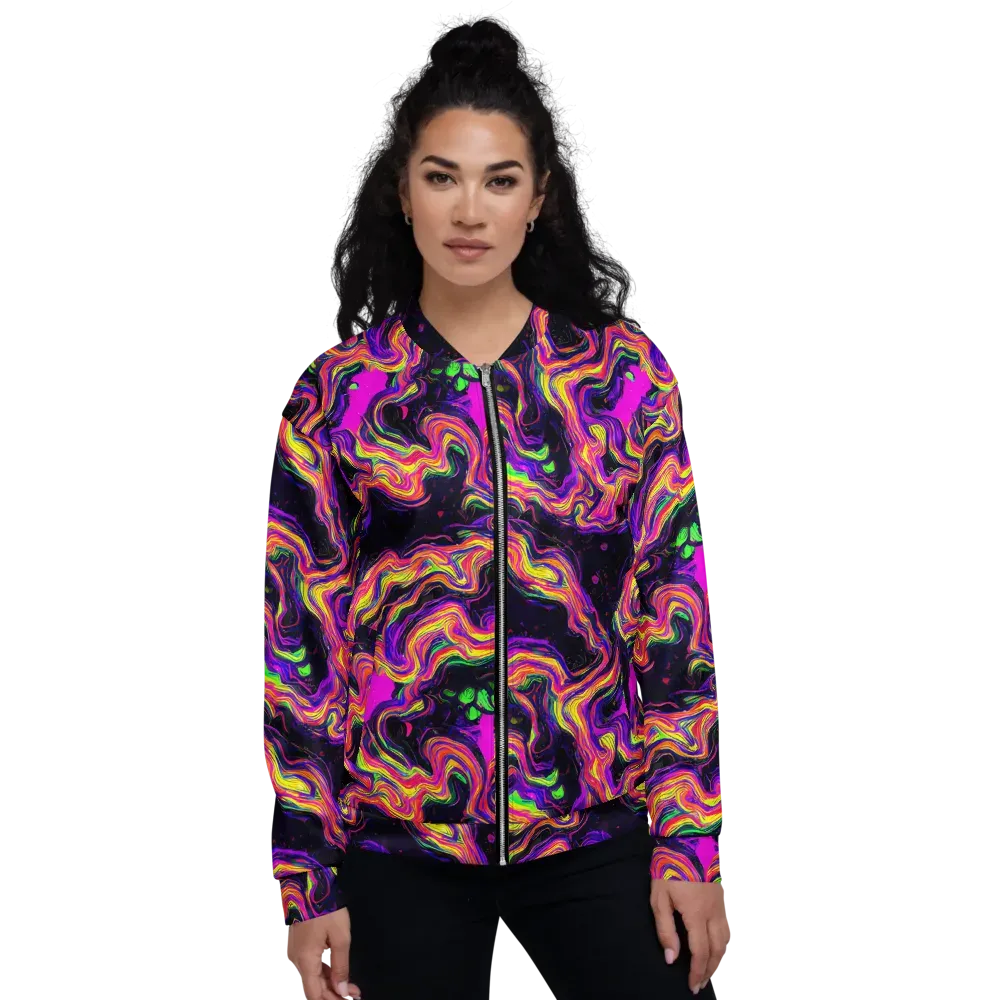 Acidwave on Bomber Jacket — Front
