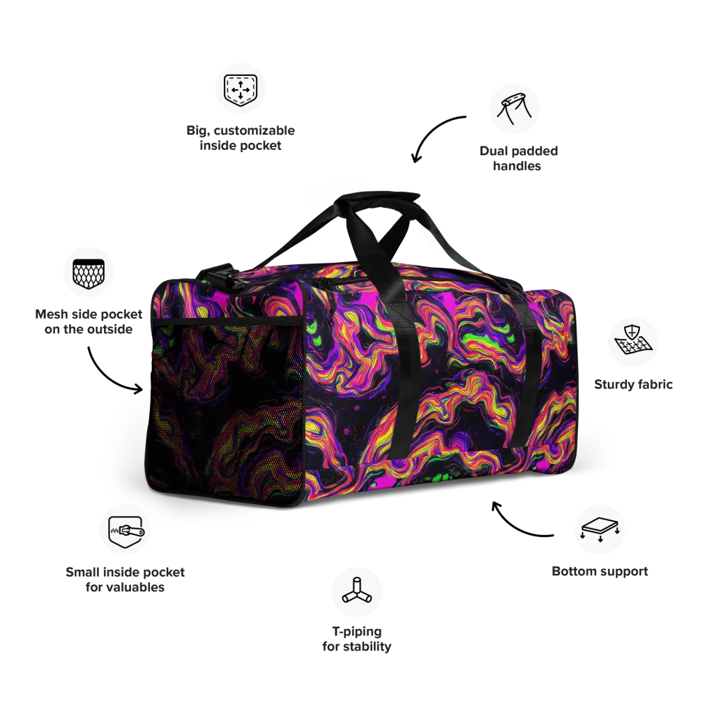 Acidwave on Duffle Bag — Right Front