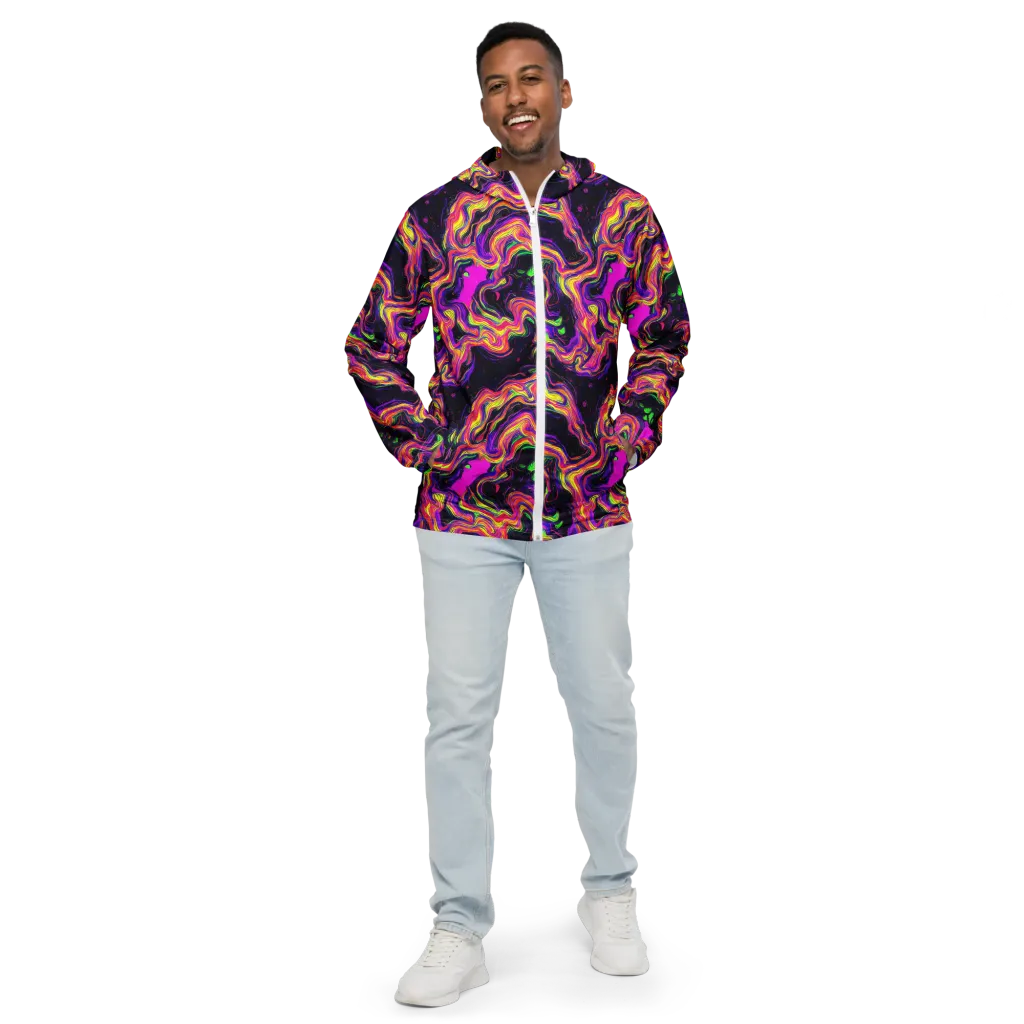 Acidwave on Men's Windbreaker — Front