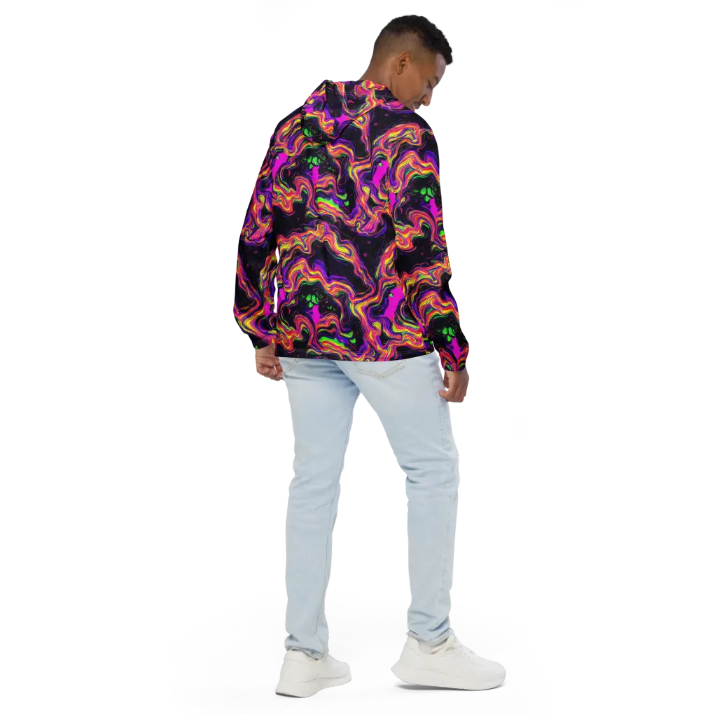 Acidwave on Men's Windbreaker — Back