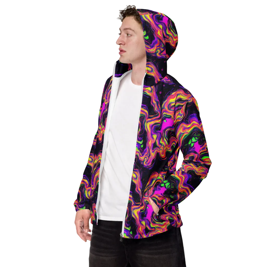 Acidwave on Men's Windbreaker — Left Front