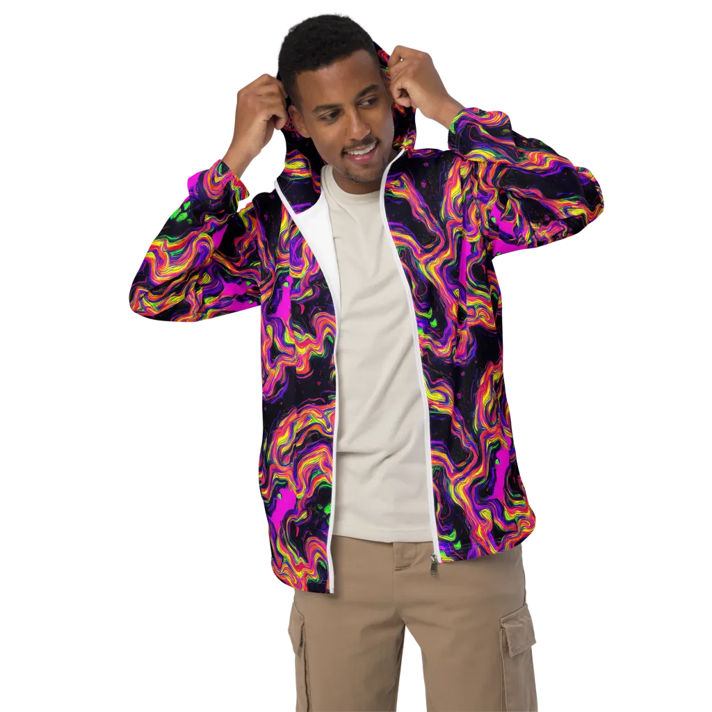Acidwave on Men's Windbreaker — Front