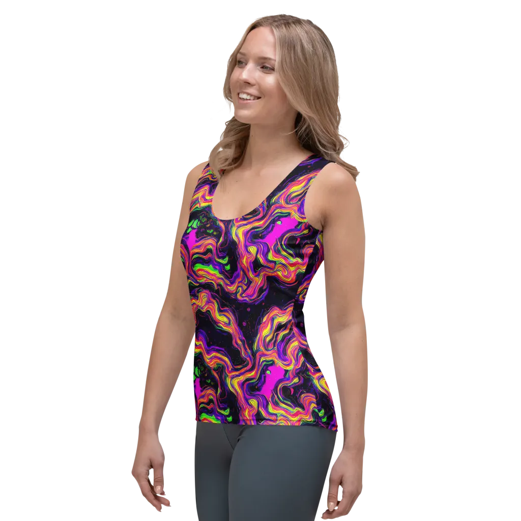 Acidwave on Women's Tank Top — Left Front