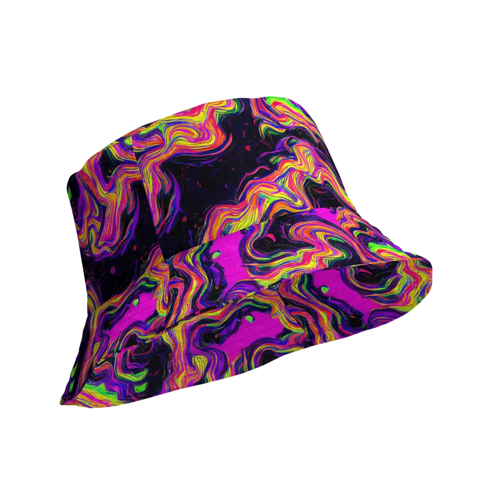 Acidwave on Reversible Bucket Hat — Product details Outside
