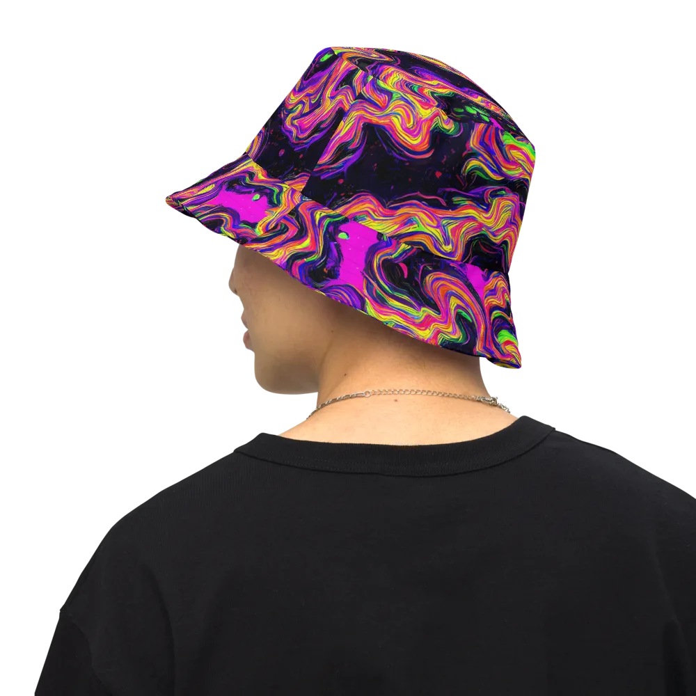 Acidwave on Reversible Bucket Hat — Back Inside