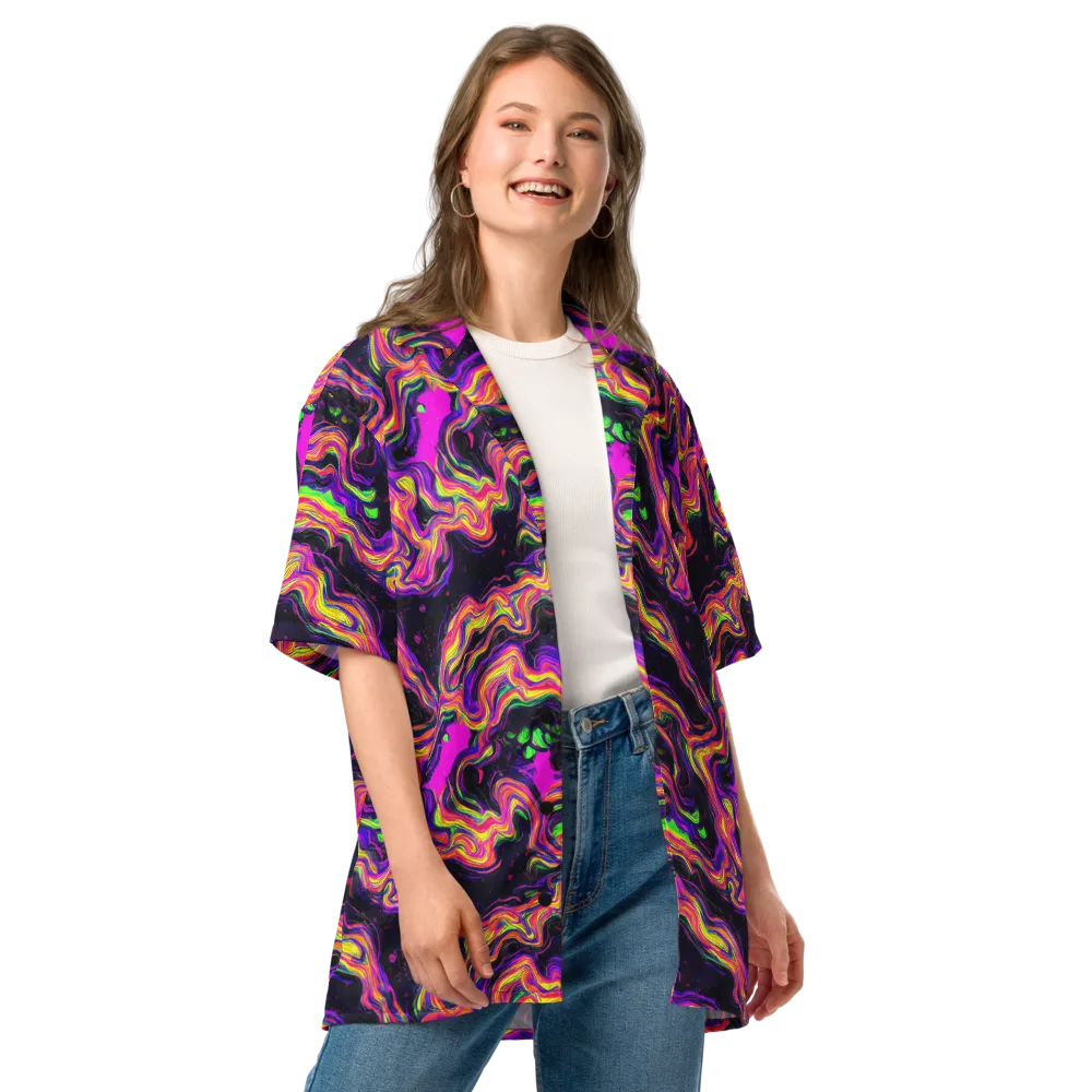 Acidwave on Button Shirt — Front