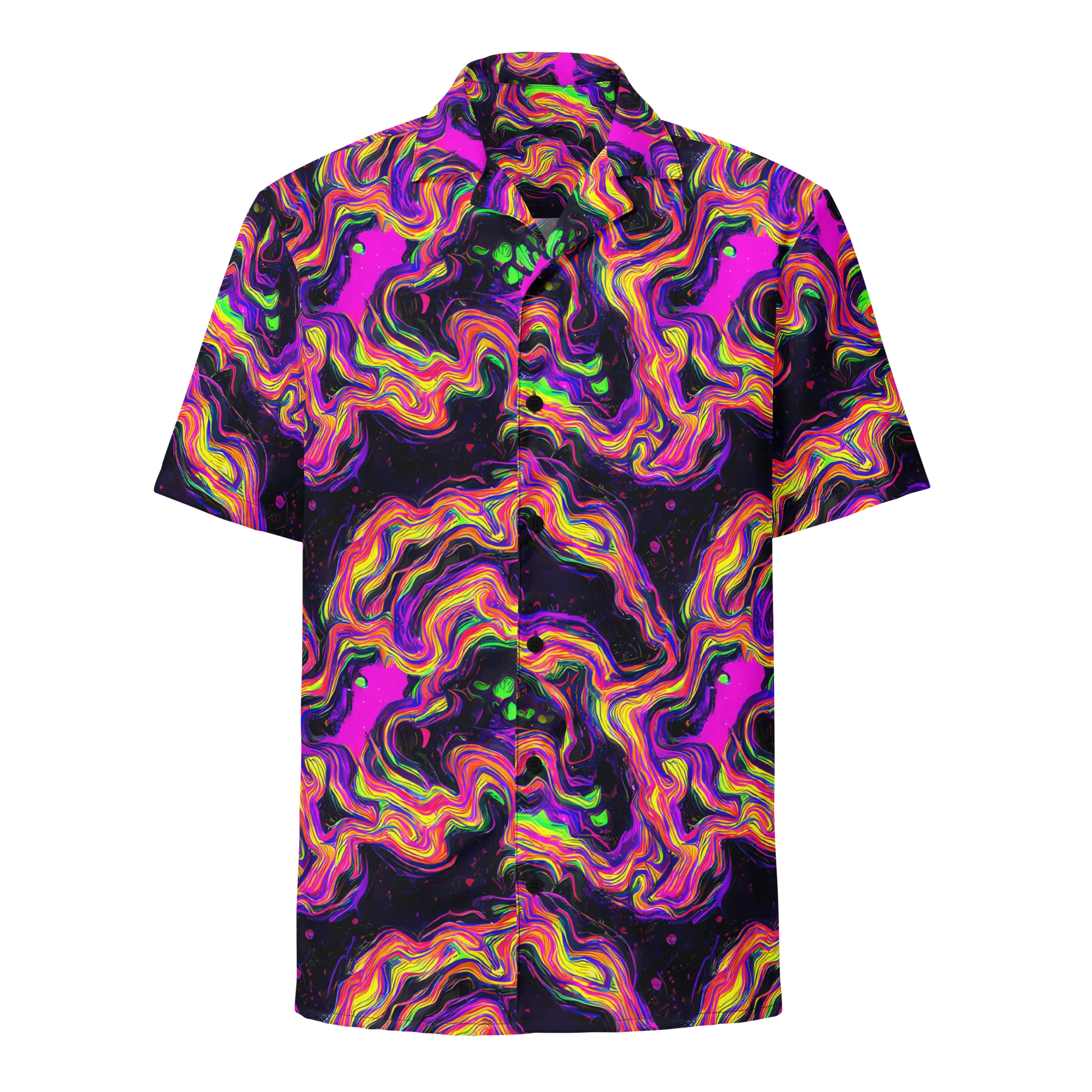 Acidwave on Button Shirt — Front