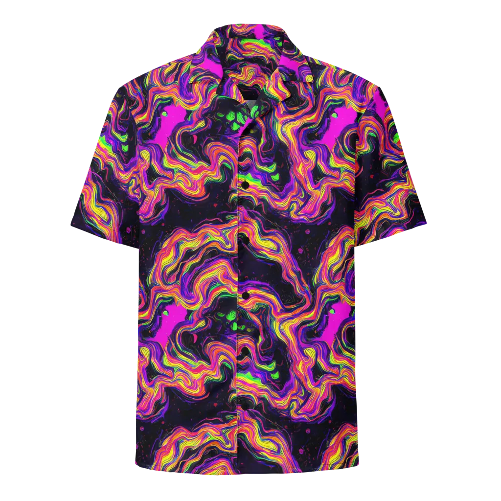Acidwave on Button Shirt — Front