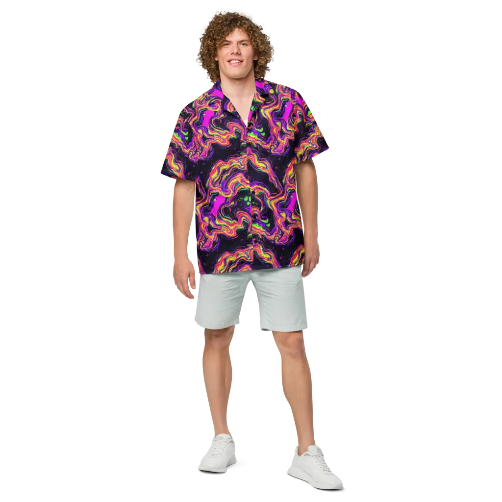 Acidwave on Button Shirt — Front