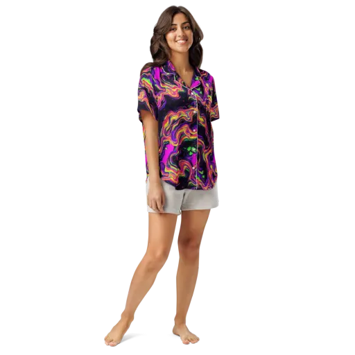 Acidwave on a Women's Short Sleeve Pajama Top