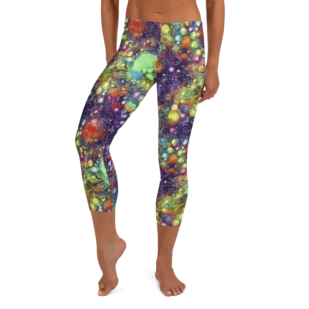 Galactic Nectar on Capri Leggings — Front