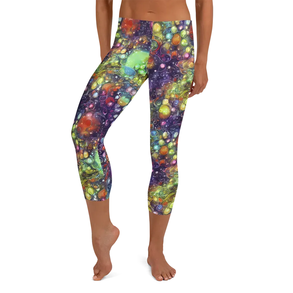 Galactic Nectar on Capri Leggings — Front