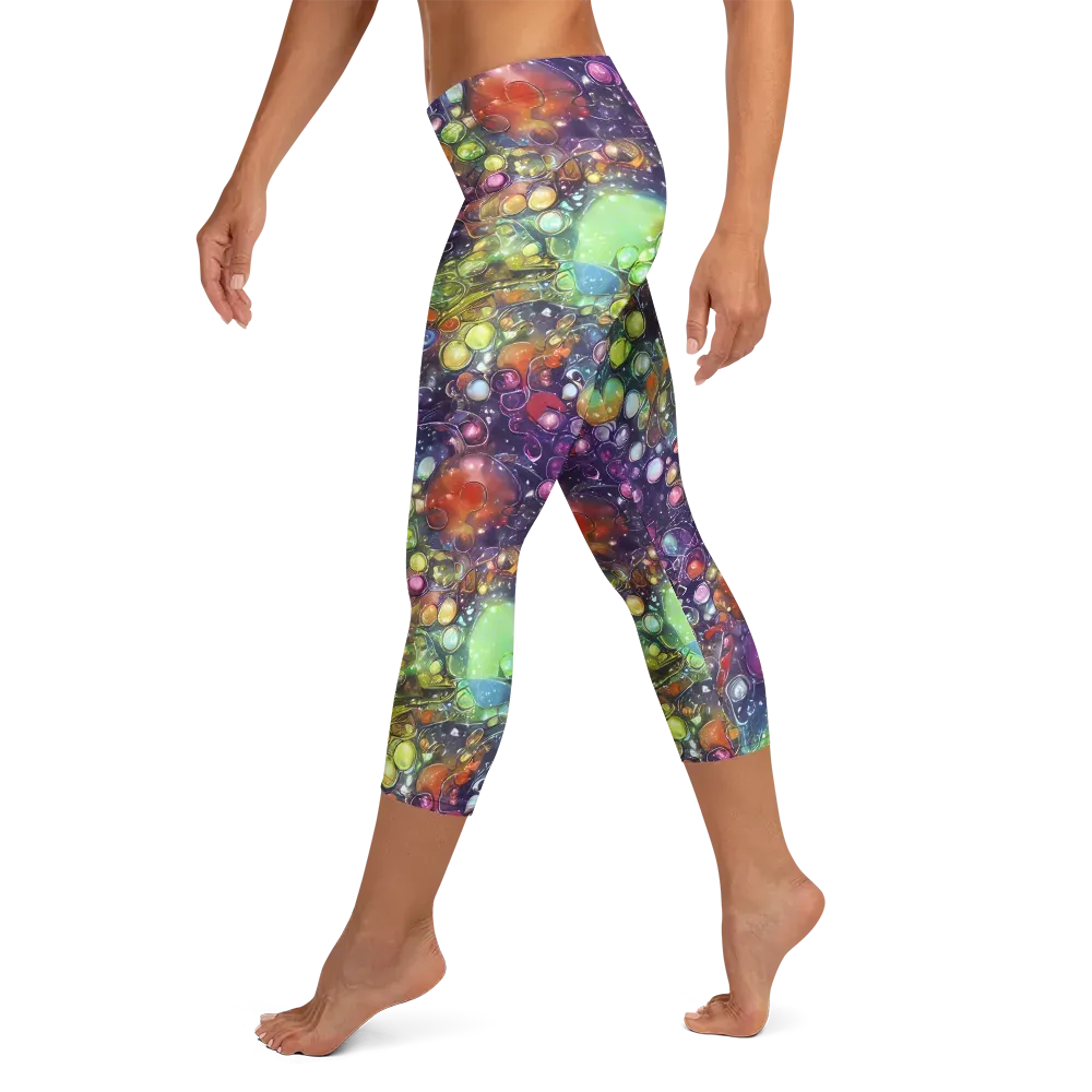Galactic Nectar on Capri Leggings — Left