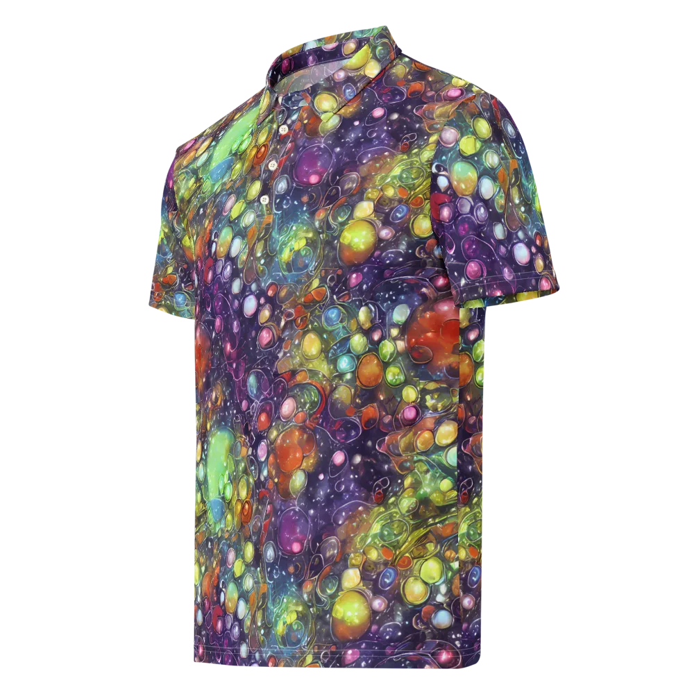 Galactic Nectar on Men's Slim Fit Polo Shirt — Left Front