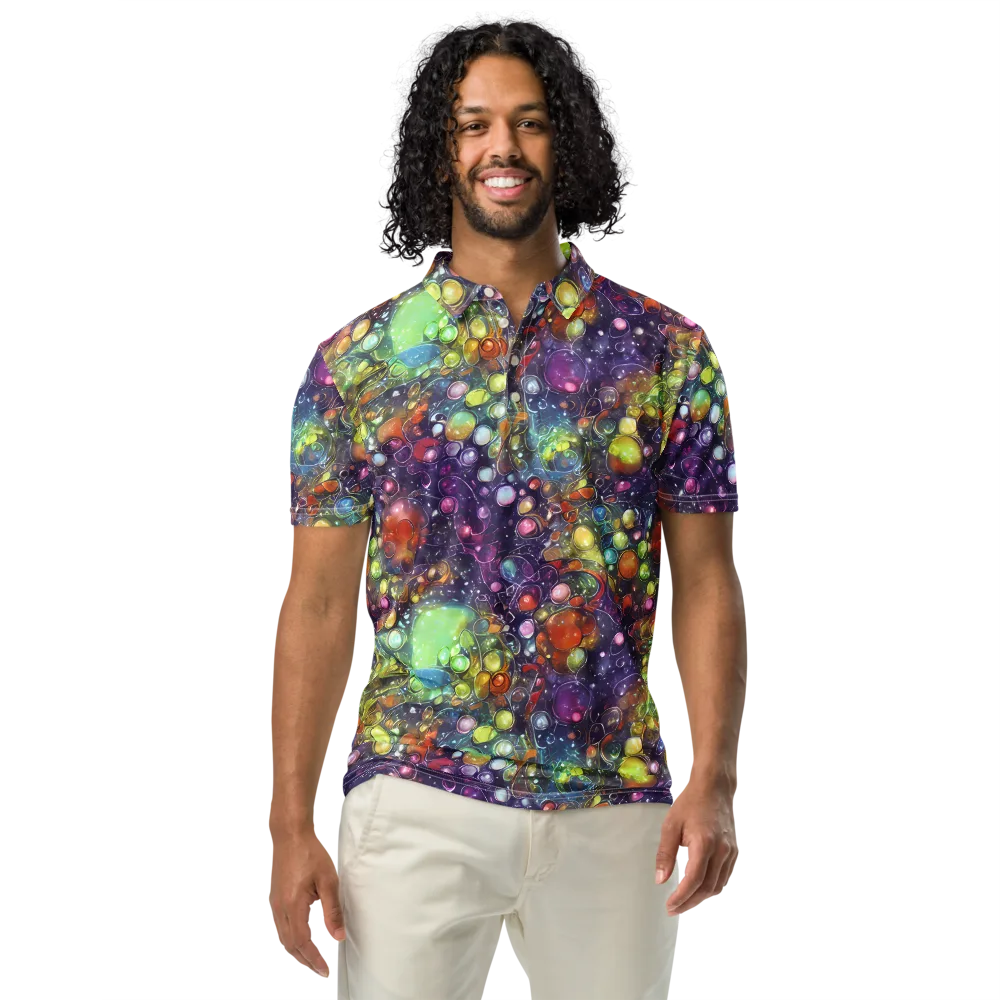 Galactic Nectar on Men's Slim Fit Polo Shirt — Front