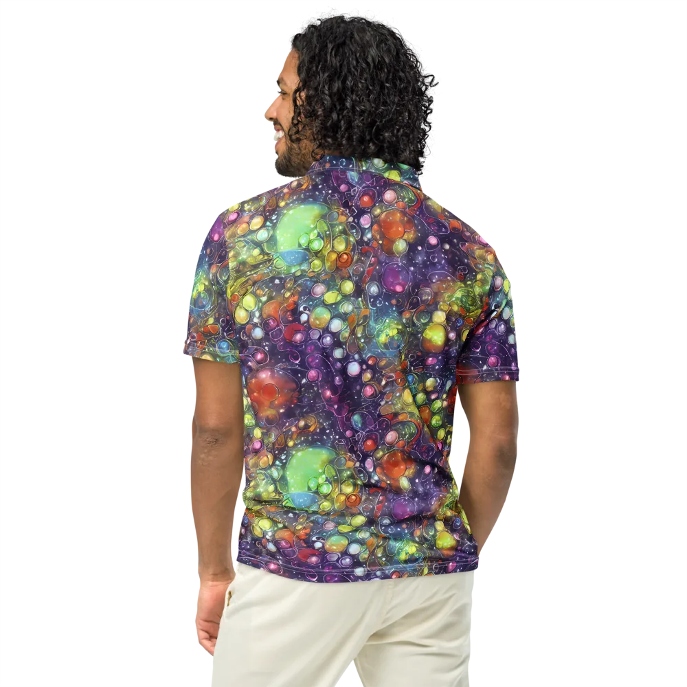 Galactic Nectar on Men's Slim Fit Polo Shirt — Back