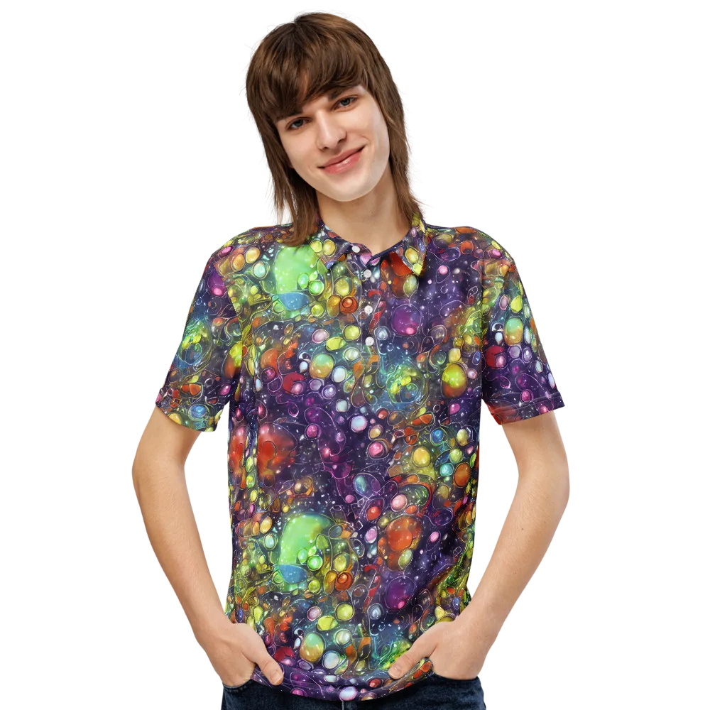 Galactic Nectar on Men's Slim Fit Polo Shirt — Front