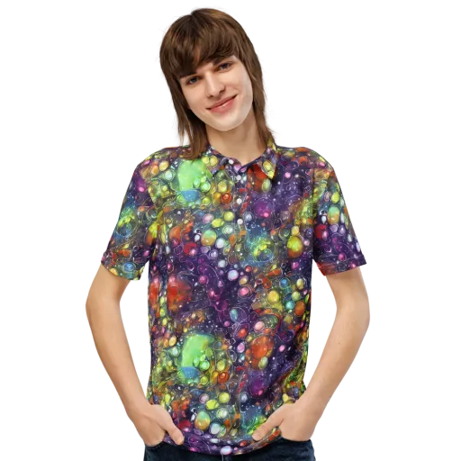 Galactic Nectar on a Men's Slim Fit Polo Shirt