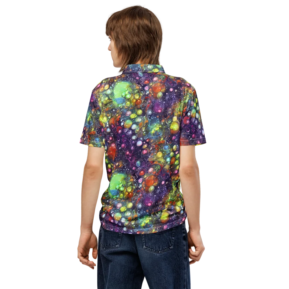 Galactic Nectar on Men's Slim Fit Polo Shirt — Back