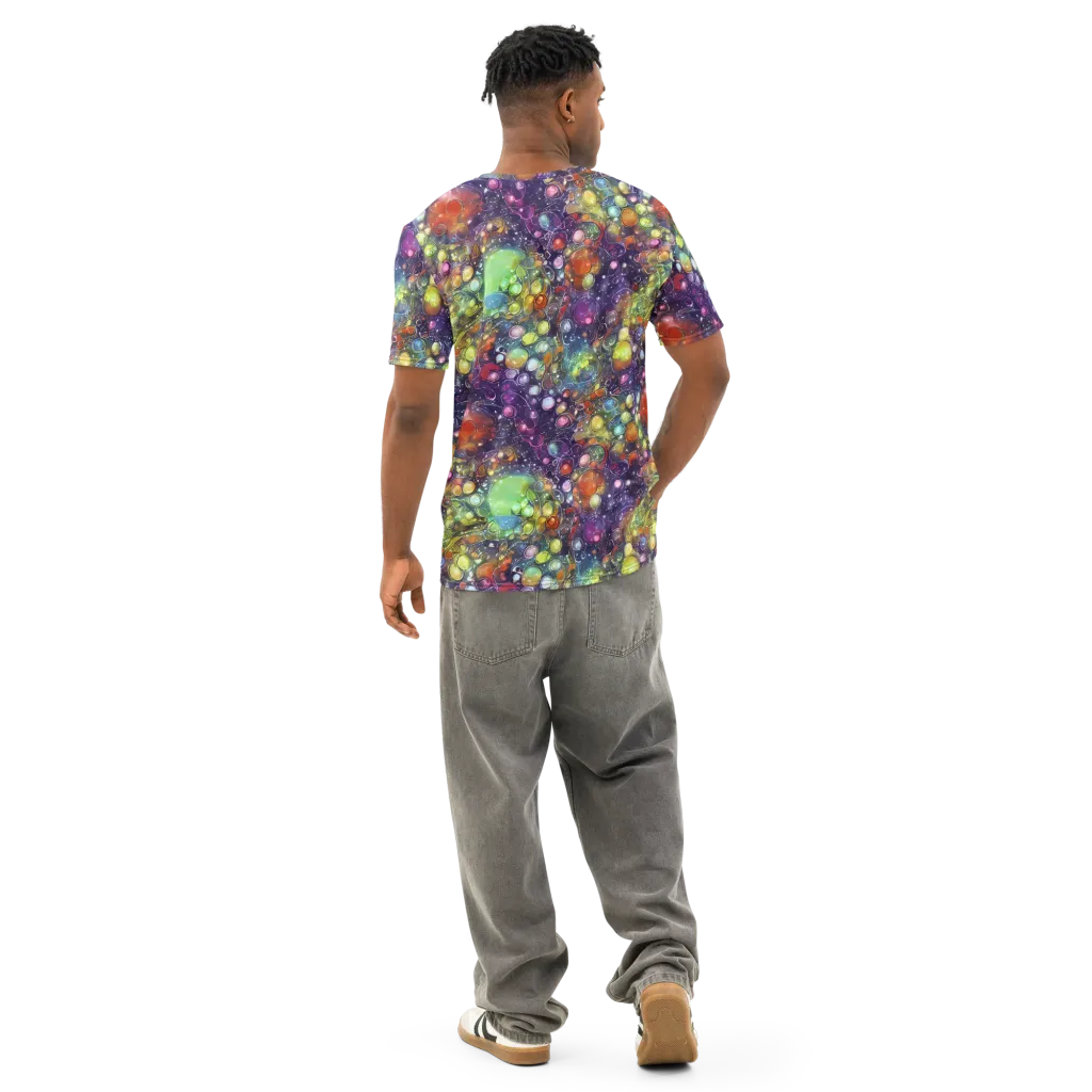 Galactic Nectar on Men's Cotton Crew Neck T-Shirt — Back