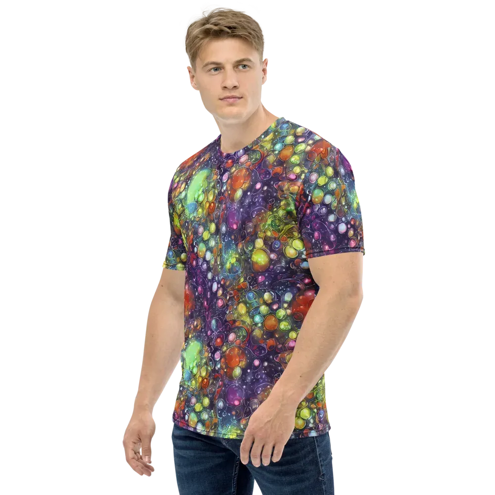 Galactic Nectar on Men's Crew Neck T-Shirt — Left