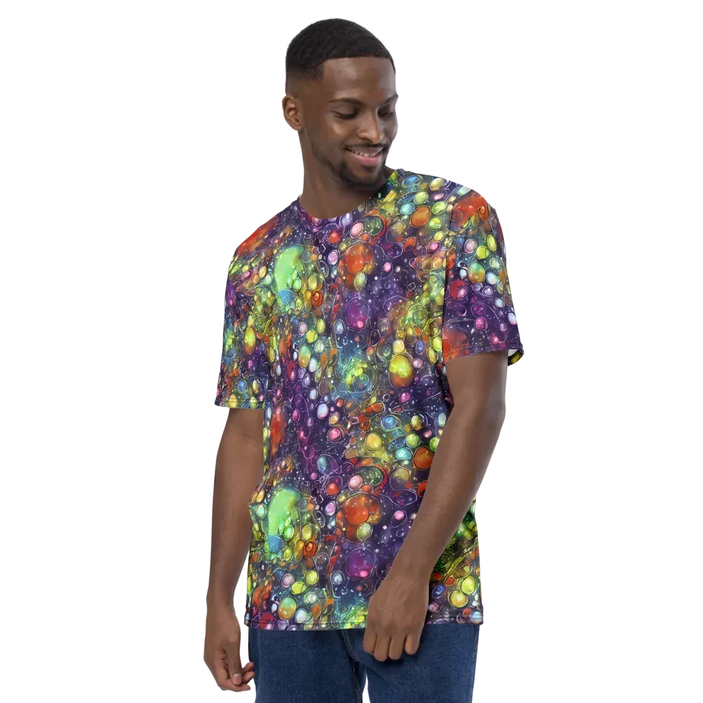 Galactic Nectar on Men's Crew Neck T-Shirt — Left