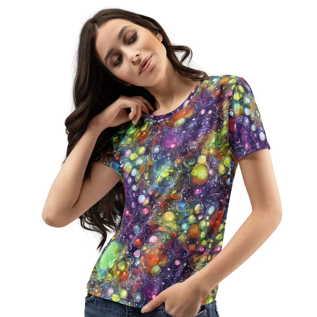 Galactic Nectar on Women's Crew Neck T-Shirt — Left Front