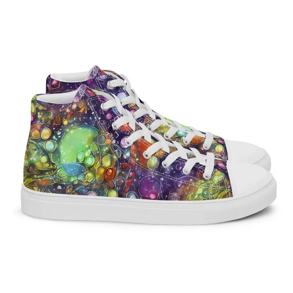 Galactic Nectar on Women's High Top Canvas Shoes — Right
