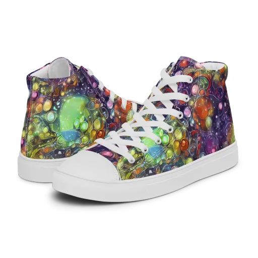 Galactic Nectar on a Women's High Top Canvas Shoes