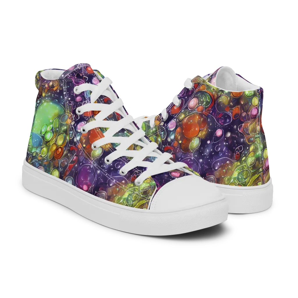 Galactic Nectar on Women's High Top Canvas Shoes — Right