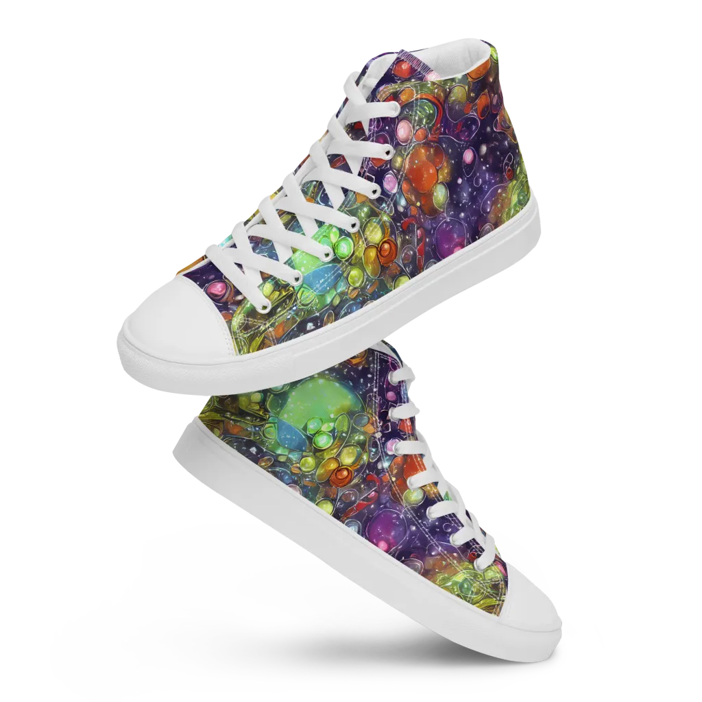 Galactic Nectar on Women's High Top Canvas Shoes — Front