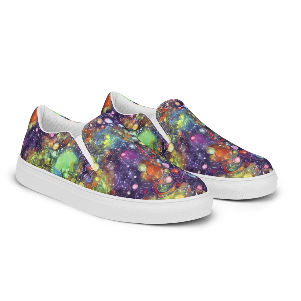 Galactic Nectar on Men's Slip-On Canvas Shoes — Right Front