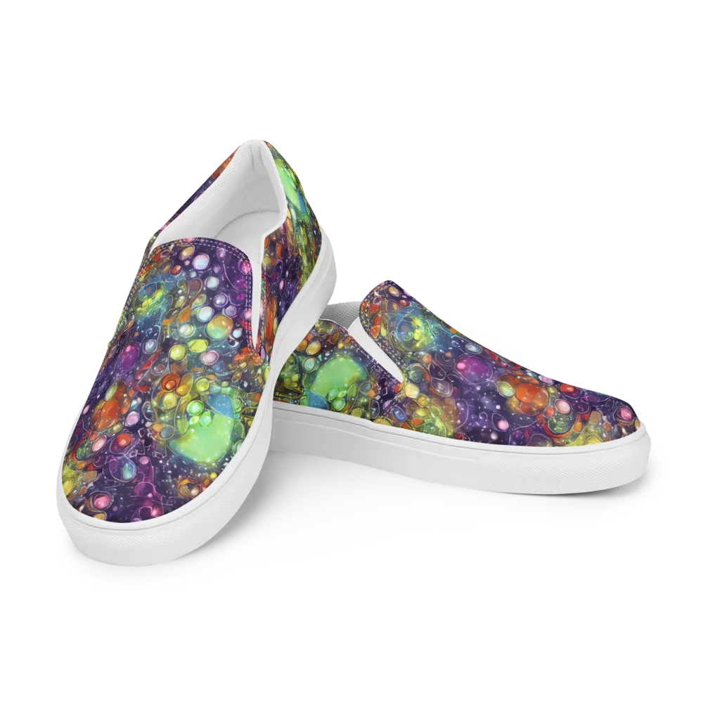 Galactic Nectar on Men's Slip-On Canvas Shoes — Left Front