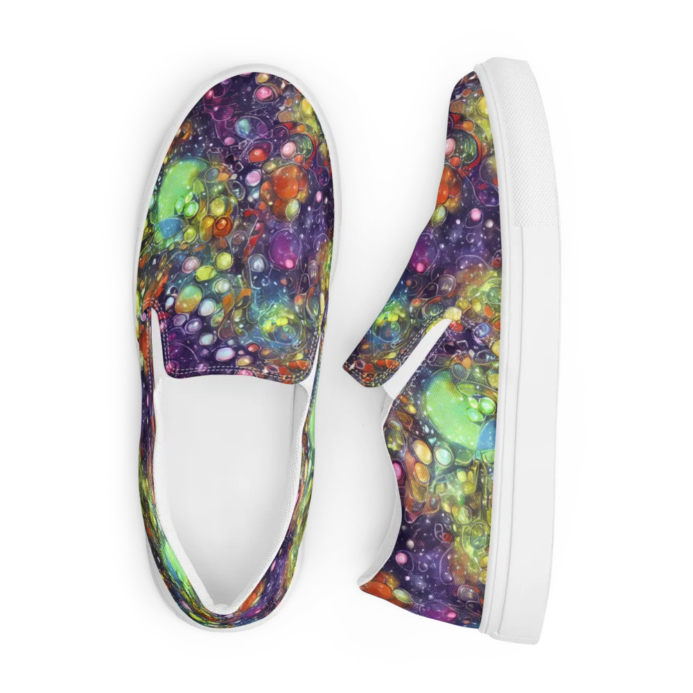 Galactic Nectar on Men's Slip-On Canvas Shoes — Front
